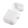Чехол силиконовый для Apple AirPods с карабином, белый
