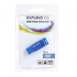 Флеш-накопитель 32Gb Exployd 560, USB 2.0, пластик, синий