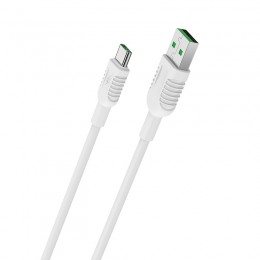 Кабель USB - Type-C Borofone BX33 Billow, 1.2м, круглый, 5.0A, силикон, цвет: белый
