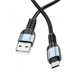 Кабель USB - микро USB Borofone BX64, 1.0м, круглый, 3.0A, силикон, цвет: чёрный