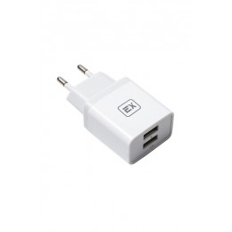 Блок питания сетевой 2 USB Exployd EX-Z-611, Classic, 1000mA, 2100mA, цвет: белый