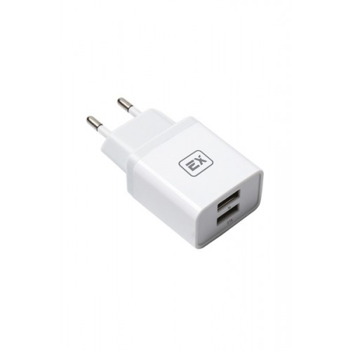 Блок питания сетевой 2 USB Exployd EX-Z-611, Classic, 1000mA, 2100mA, цвет: белый