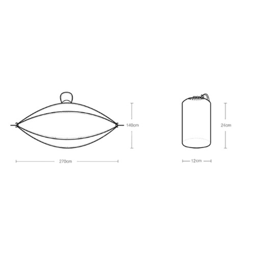 Гамак XIAOMI, ZaoFeng Parachute Cloth Hammock, 2700 х1400 мм, нейлон, цвет: синий, (арт.6971101840007)