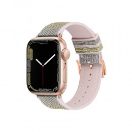 Ремешок для умных часов APPLE Watch 42/44/45/49mm HOCO, WA11 Diamond, силикон, цвет: серебряный