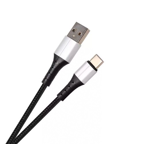 Кабель 1 USB - Type-C VCOM CU287C, 1.0м, 3.0A, цвет: чёрный