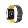 Ремешок для умных часов APPLE Watch 42/44/45/49mm HOCO, WA07 Flexible, силикон, цвет: серый, жёлтый