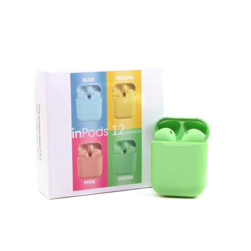 Наушники inPods-12 Bluetooth внутриканальные, салатовые
