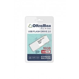 Флеш-накопитель 16Gb OltraMax 240, USB 2.0, пластик, белый