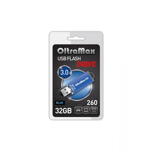 Флеш-накопитель 32Gb OltraMax 260, USB 3.0, пластик, синий