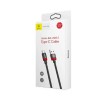 Кабель USB - Type-C Baseus CATGB-19 Golden Belt, 1.0м, 3.0A, цвет: чёрный, красная вставка