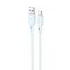 Кабель USB Type-C Borofone BX94 Crystal Color 1м, 2.4A, голубой