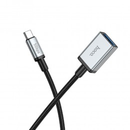 Кабель Type-C - USB(f) USB 3.0 HOCO US10, 0.5м, 5 Гбит/с, цвет: чёрный