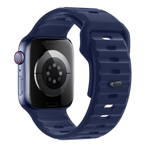 Ремешок для умных часов APPLE Watch 42/44/45/49mm HOCO, WA27 Flexible, силикон, цвет: синий