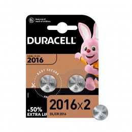 Батарейка Duracell CR2016-2BL, 3В, (2/20/200)