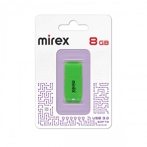 Флеш-накопитель 8Gb Mirex SOFTA, USB 3.0, пластик, зелёный