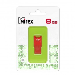 Флеш-накопитель 8Gb Mirex MARIO, USB 2.0, пластик, красный