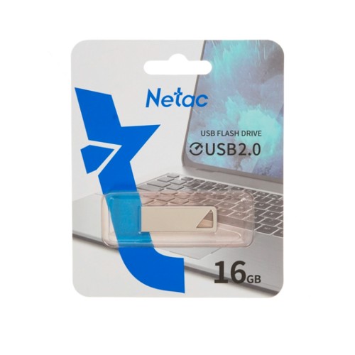 Флеш-накопитель 16Gb Netac U326, USB 2.0, металл, серебряный