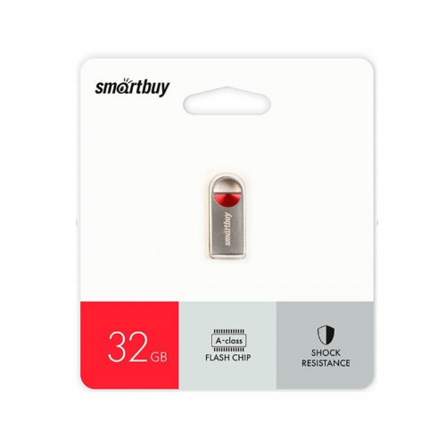 Флеш-накопитель 32Gb SmartBuy MC8, металл, USB 2.0, красный