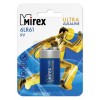 Батарейка Крона Mirex 6LR61-1BL Ultra Alkaline, 9В, (1/12/240)