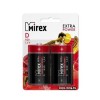 Батарейка D Mirex R20-2BL Extra Power, 1.5B, (2/12/96)