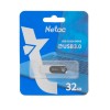 Флеш-накопитель 32Gb Netac U278, USB 3.0, металл, серебряный, чёрная вставка