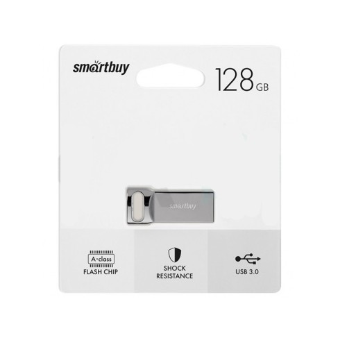 Флеш-накопитель 128Gb SmartBuy M2, USB 3.0, металл, серебряный