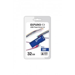 Флеш-накопитель 32Gb Exployd 580, USB 2.0, пластик, синий