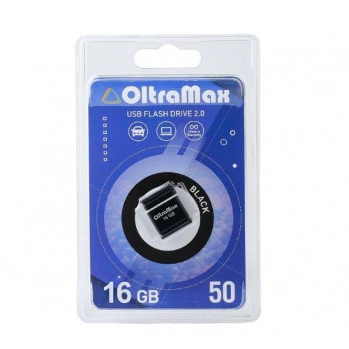 Флеш-накопитель 16Gb OltraMax Drive 50 Mini, USB 2.0, пластик, чёрный