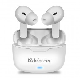 Наушники внутриканальные Defender 903, Twins, TWS, bluetooth, цвет: белый