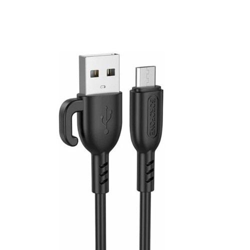 Кабель USB - микро USB Borofone BX91, 1.0м, 2.4A, цвет: чёрный