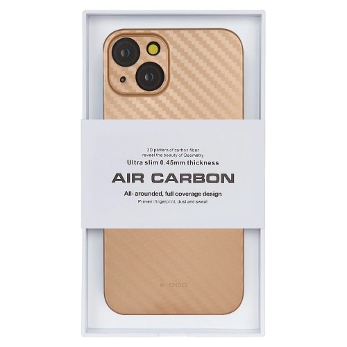 Накладка задняя K-Doo для APPLE iPhone 14, Air Carbon, цвет: золотой