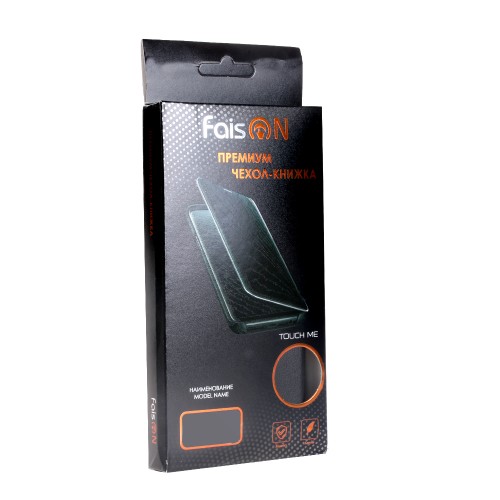 Чехол-книжка FaisON для XIAOMI Redmi Note 9S/9 Pro, черный
