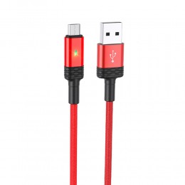 Кабель USB - микро USB Borofone BU30 Lynk, 1.2м, 2.4A, цвет: красный