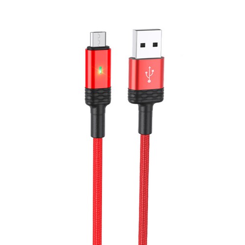 Кабель USB - микро USB Borofone BU30 Lynk, 1.2м, 2.4A, цвет: красный