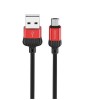 Кабель USB - микро USB Borofone BX28 Dignity, 1.0м, круглый, 3.0A, силикон, цвет: красный