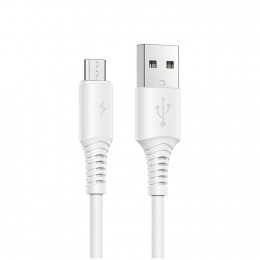 Кабель USB - микро USB Borofone BX48, 1.0м, 2.4A, цвет: белый