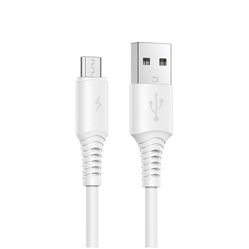 Кабель USB - микро USB Borofone BX48, 1.0м, 2.4A, цвет: белый