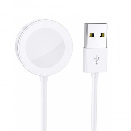 Устройство зарядное беспроводное Borofone, BQ13, подходит для iWatch 1-9, SE/SE2, Ultra/Ultra2, 2000mA, цвет: белый
