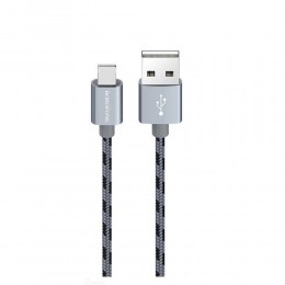 Кабель USB - 8 pin Borofone BX24 Ring, 1.0м, 2.4A, цвет: серый
