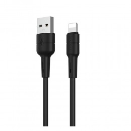 Кабель USB - 8 pin Borofone BX30, 1.0м, 2.4A, цвет: чёрный