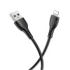 Кабель USB - 8 pin Borofone BX51 Triumph, 1.0м, 2.4A, цвет: черный