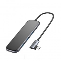 USB-концентратор Baseus, 3 гнезда, 1хUSB3.0, 1xHDMI,1xType-C, цвет: серый