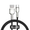 Кабель USB - Type-C Baseus CAKF000201 Cafule, 2.0м, круглый, 66W, нейлон, цвет: чёрный