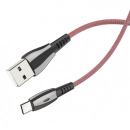 Кабель USB - Type-C Celebrat CB-12T, 1.0м, 3.0A, цвет: красный