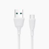 Кабель USB - Type-C Celebrat FLY-2T, 1.0м, круглый, силикон, цвет: белый