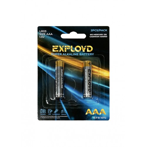 Батарейка AAA Exployd LR03-4P Ultra Alkaline, 1.5B, (4/48/480), (арт.EX-B-1070), 4шт