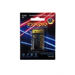 Батарейка Крона Exployd 6LR61-1BL Ultra Alkaline, 9.0B, (1/10/200), (арт.EX-B-1117), 1шт