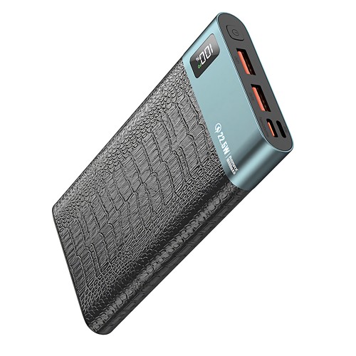 Аккумулятор внешний Mietubl MTB-P03, 10000mAh, пластик, индикатор зарядки, 8 pin, Type-C, 3 USB выхода, PD, 3.0A, цвет: черный