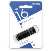 Флеш-накопитель 16Gb SmartBuy Quartz series , USB 2.0, пластик, чёрный