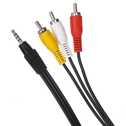 Кабель Jack 3,5mm(m) - 3xRCA(m) VCOM CV213, 1.5м, цвет: чёрный